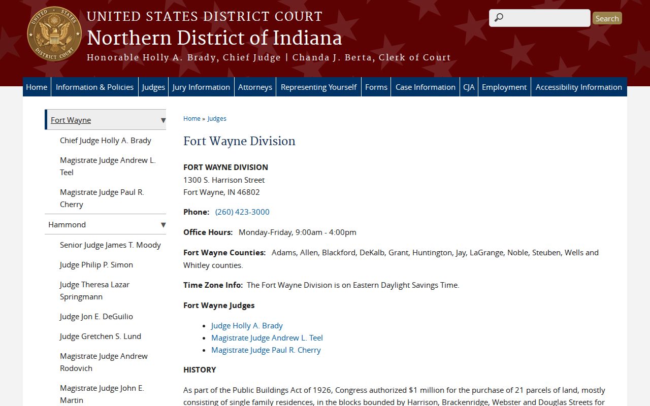 Bryant court docket federal division route