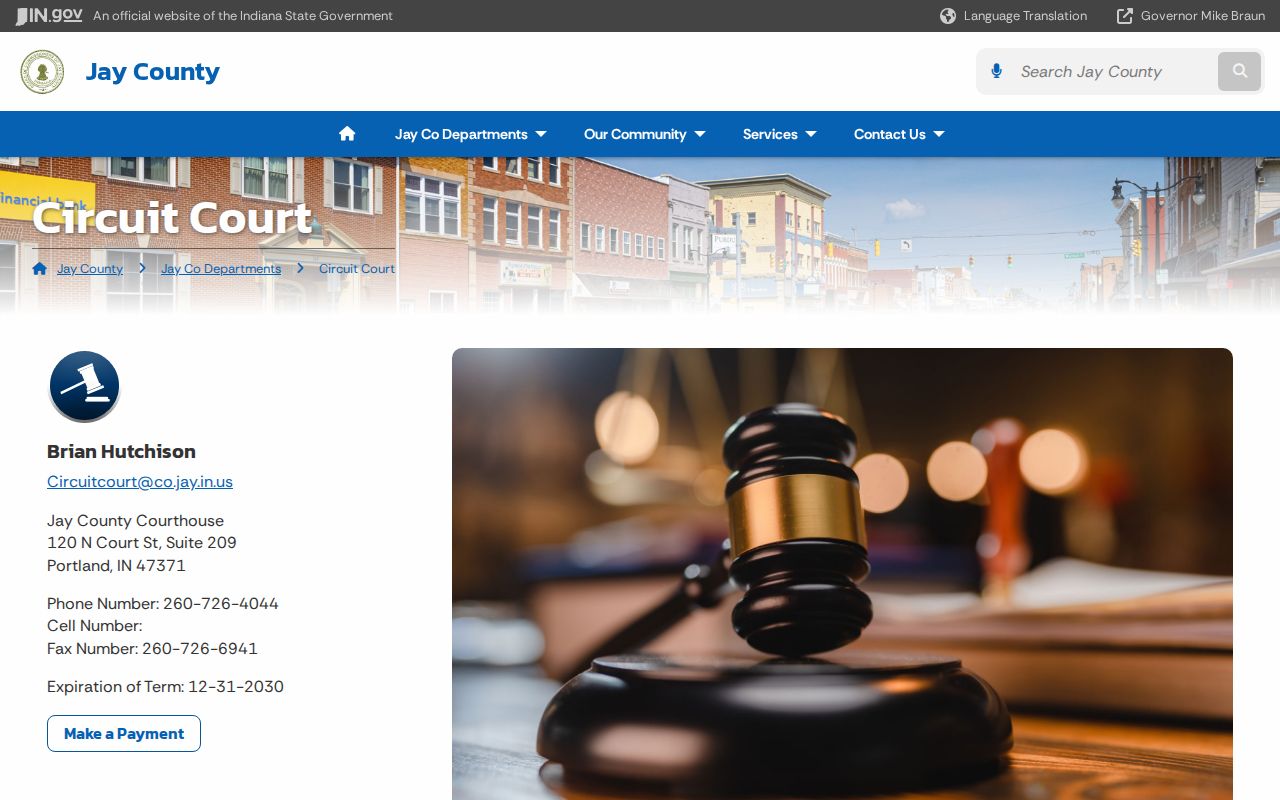 Official Jay Circuit Court information for docket records