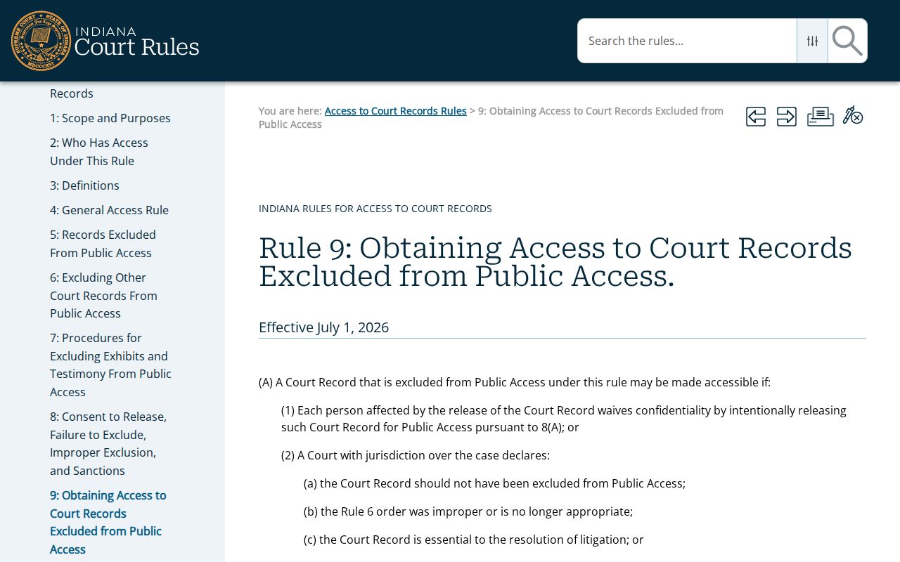 Pennville court docket extraordinary access rule