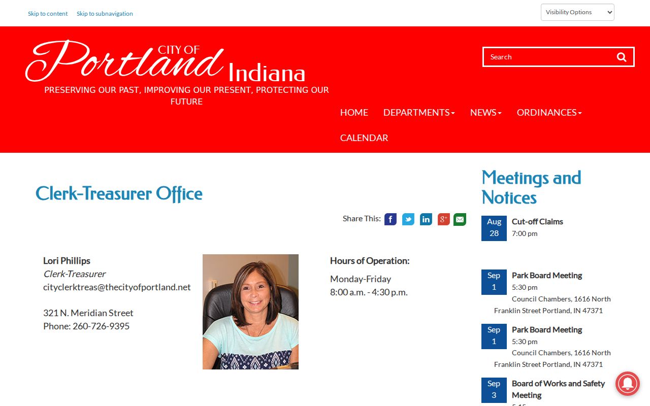 Portland court docket and municipal records custodian